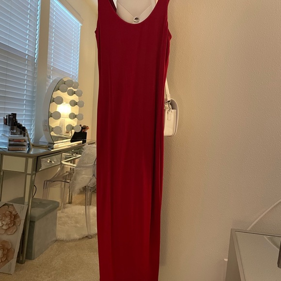 MAJOR CLOSET SALE. MORE ITEMS TO COME. Red midi dress. Lined. - Picture 1 of 1